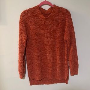 Oversized brick red sweater - like new - large